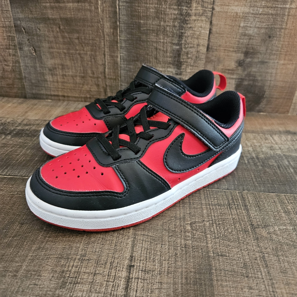 Nike Court Borough Kids Red & Black Sneakers 13c